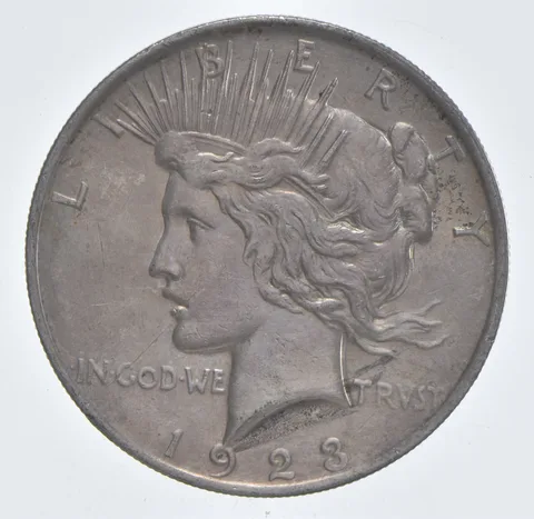 Better - 1923 Peace Silver Dollar - 90% US Coin *710