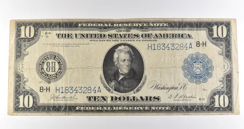 1914 $10 St Louis MO FRN Large Note Blue Seal *3631