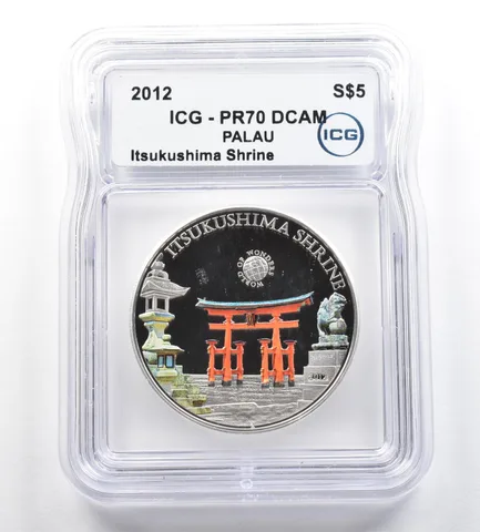 2012 Palau 5 Dollars Silver Itsukushima Shrine PR70 DCAM ICG *5314