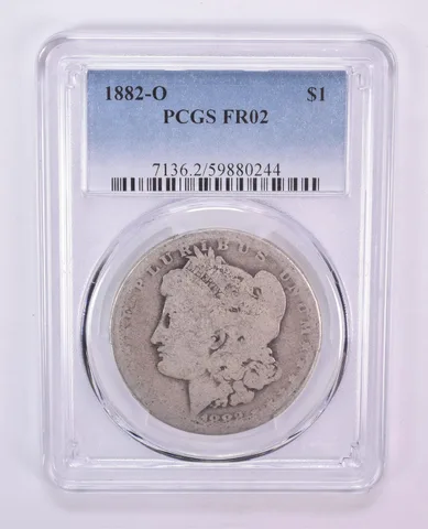 1882-O Morgan Silver Dollar FR02 PCGS Blue Label Lowball