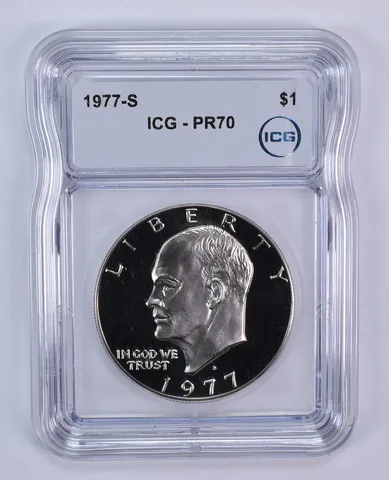 1977-S Eisenhower $1 PR70 ICG