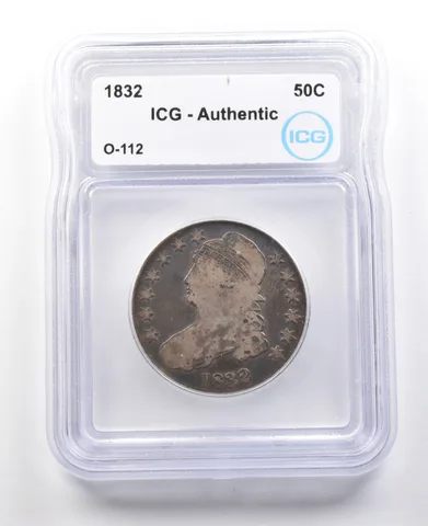 1832 Capped Bust Half Dollar O-112 Authentic ICG *3000