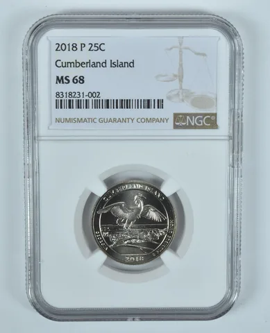2018-P Washington Quarter Cumberland Island ATB MS68 NGC