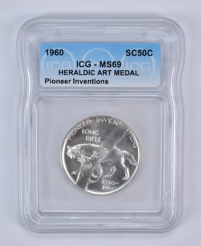 1960 So Called Half Dollar Pioneer Inventions Opening the West MS69 ICG