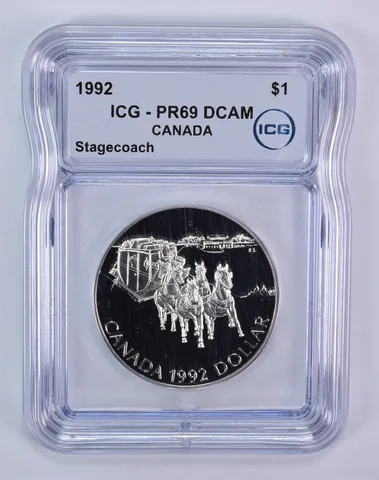 1992 Canada 1 Dollar Stagecoach PR69 DCAM ICG