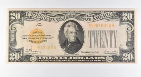 1928 $20 Gold Certificate Yellow Seal Fr#2402 *9578