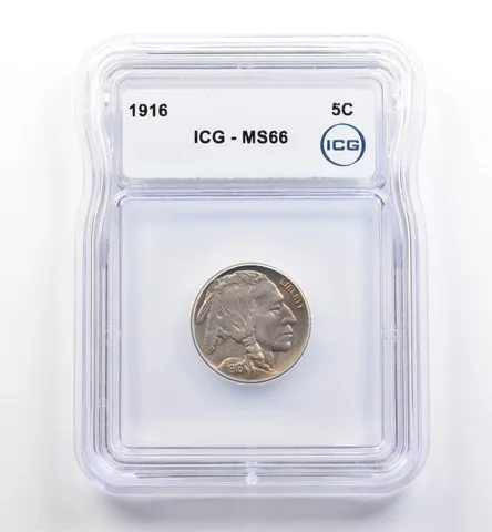 1916 Indian Head Buffalo Nickel MS66 ICG *9960