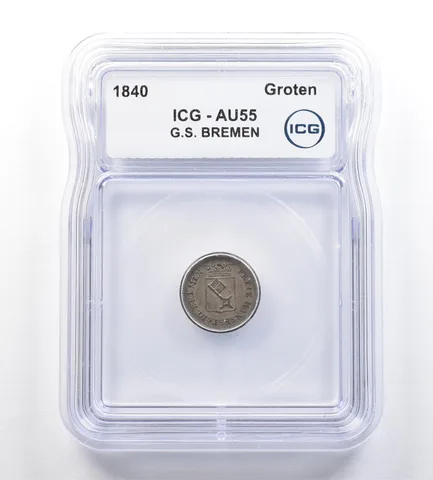 1840 German States Bremen Groten AU55 ICG *7635