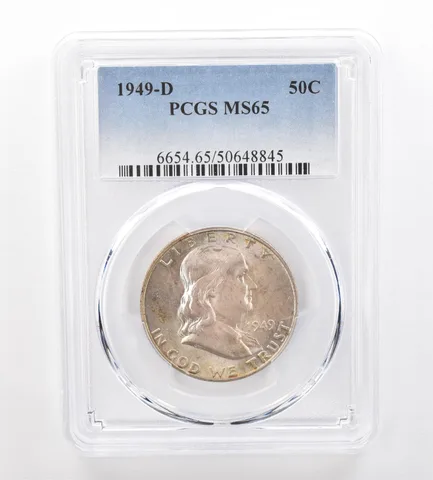 1949-D Franklin Half Dollar MS65 PCGS Nice Tone a7499