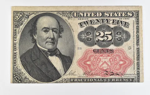 1874 25 Cents Washington DC Fractional Currency Obsolete Note *8475