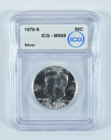 1976-S Kennedy Half Dollar Silver MS68 ICG