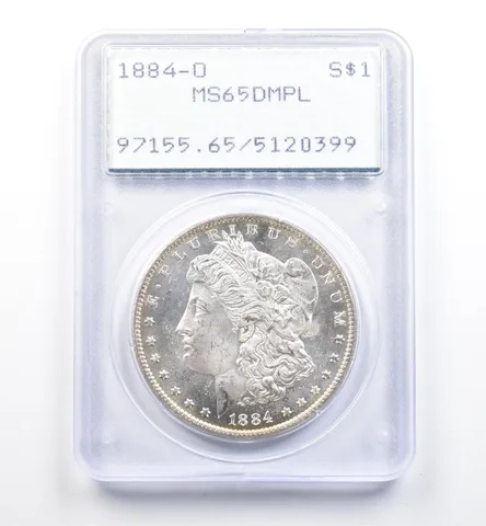 1884-O Morgan Silver Dollar MS65 DMPL PCGS Rattler *9867