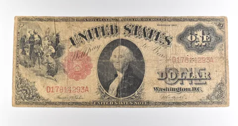 1917 $1 Legal Tender Large Note Red Seal *4528