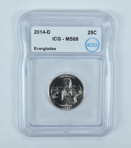 2014-D Washington Quarter ATB Everglades MS68 ICG