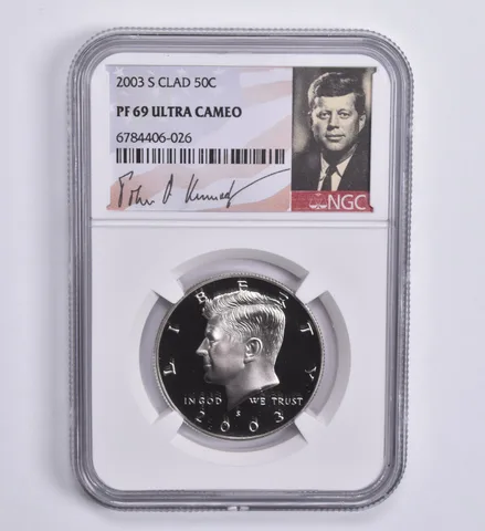 2003-S Kennedy Half Dollar CLAD 50c PF69 UCAM NGC Special Lbl