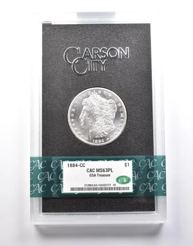 1884-CC Morgan Silver Dollar GSA Treasure MS63 PL CAC *9961