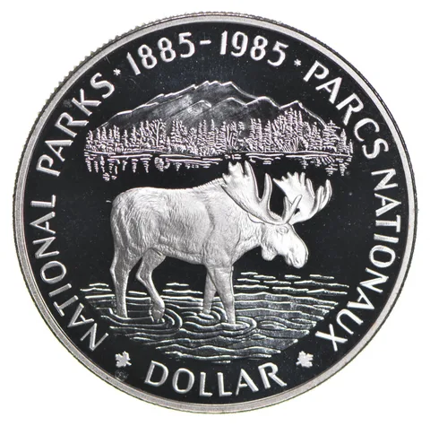 1985 Canada 50% Silver Canadian Silver Dollar - National Parks