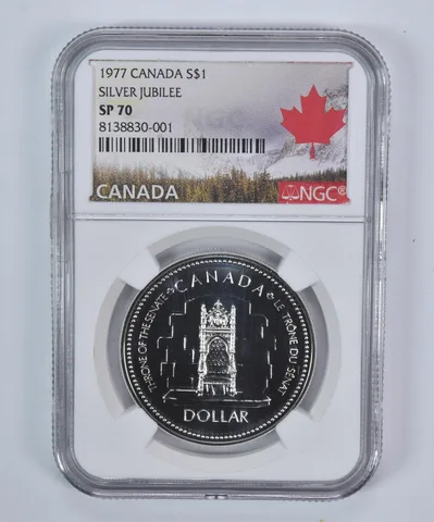 1977 Canada Silver Dollar Silver Jubilee SP70 NGC Canada Label