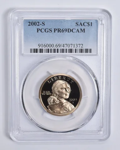 2002-S Sacagawea $1 PR69 DCAM PCGS Blue Lbl