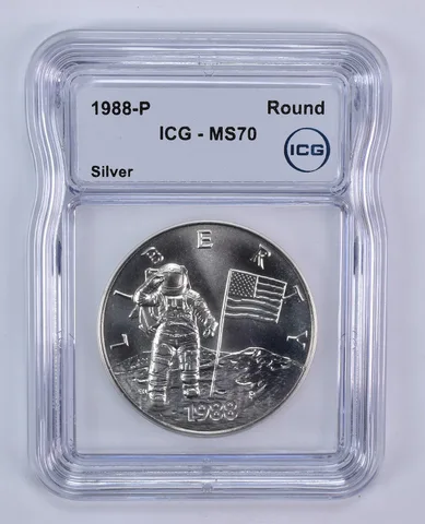 1988-P Young Astronauts Commemorative Silver Medal MS70 ICG