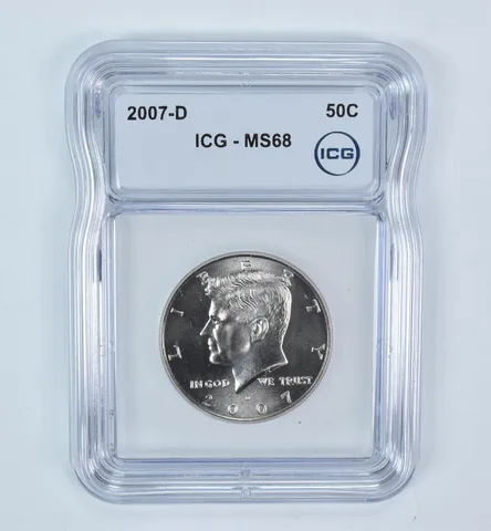 2007-D Kennedy Half Dollar MS68 ICG