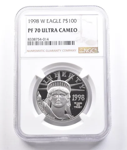 1998-W $100 American Platinum Eagle 1 Oz Platinum PF70 UCAM NGC a6779