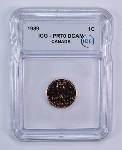 1989 Canada 1 Cent PR70 DCAM ICG