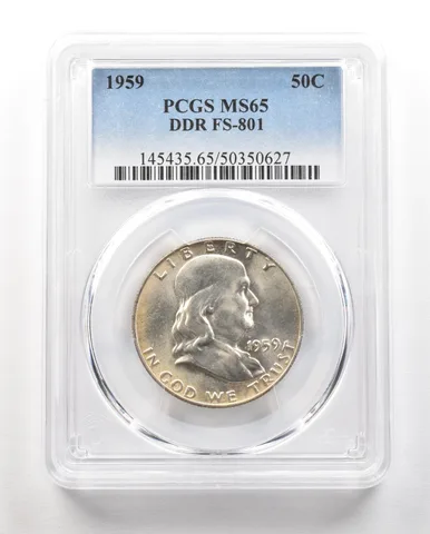 1959 Franklin Half Dollar DDR FS-801 MS65 PCGS a4860
