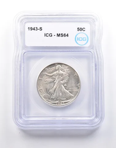1943-S Walking Liberty Half Dollar MS64 ICG a5197