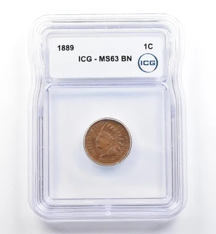 1889 Indian Head Cent MS63 BN ICG *0108