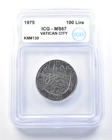 1975 Vatican City 100 Lire KM#130 MS67 ICG *8951