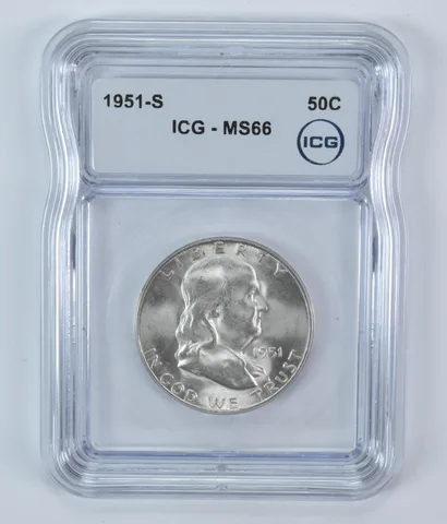 1951-S Franklin Half Dollar MS66 ICG