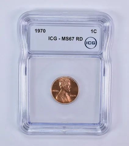 1970 Lincoln Memorial Cent MS67 RD ICG