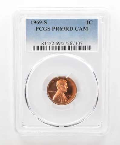 1969-S Lincoln Memorial Cent PR69 RD CAM PCGS Beautiful Tone *6671