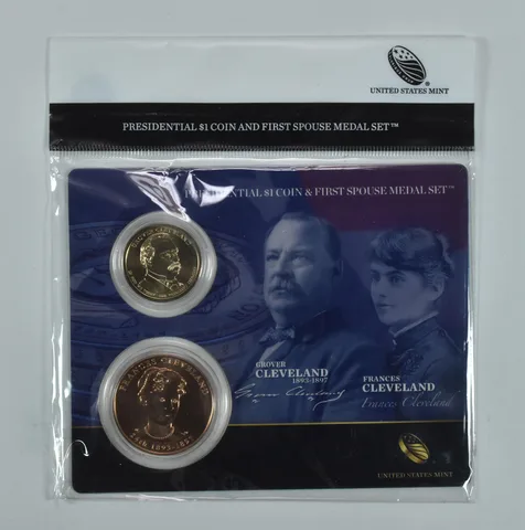 2012 Presidential $1 & First Spouse Medal Set - Grover & Frances Cleveland 24th