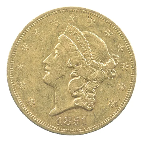 1851 $20 Liberty Head Gold Double Eagle *3397