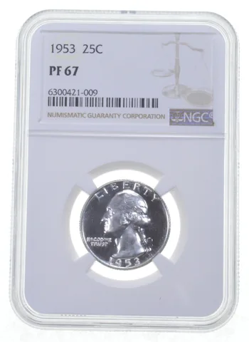 1953 Washington Quarter PF67 NGC PR Proof