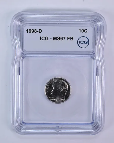 1998-D Roosevelt Dime MS67 FB ICG