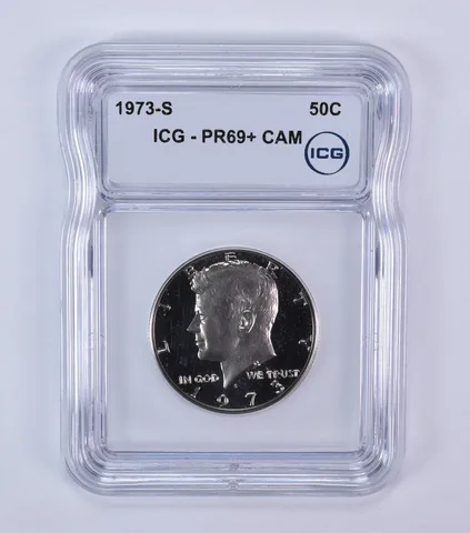 1973-S Kennedy Half Dollar PR69+ CAM ICG