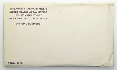1964 Mint Set with Original Envelope & Flatpacks (10 coins)