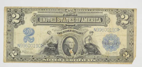 1899 $2 Silver Certificate Note - Horse Blanket a5997