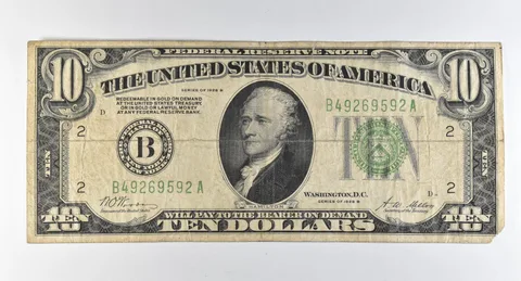 1928 B $10 New York NY FRN Green Seal a0289
