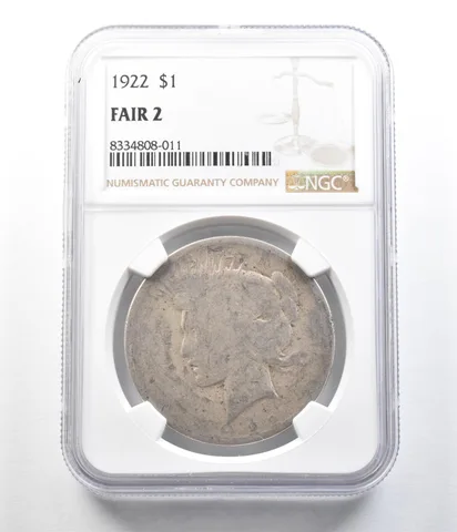 1922 Peace Silver Dollar Fair 2 NGC Lowball *9629