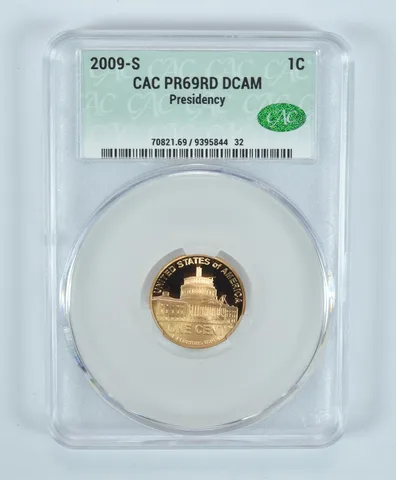 2009-S Lincoln Memorial Cent Presidency PR69 RD DCAM CAC CACg