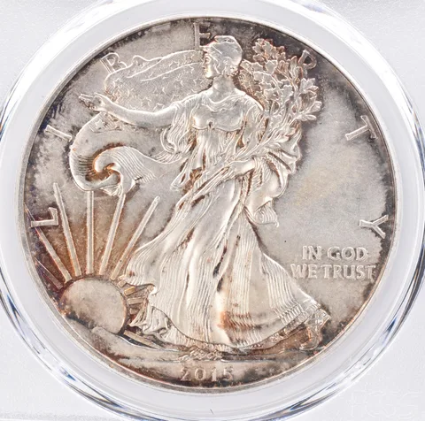 2015 American Silver Eagle MS66 PCGS Beautiful Tone *1389