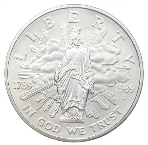 1989-D Unc Congressional Commemorative Silver Dollar $1