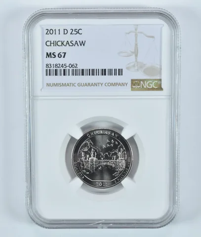 2011-D Washington Quarter Chickasaw America The Beautiful MS67 NGC
