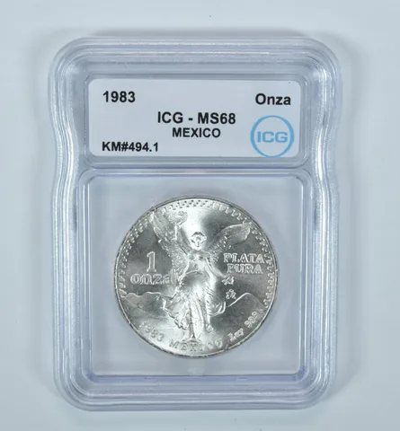1983 Mo Mexico 1 Onza Silver Libertad MS68 ICG