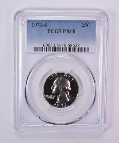 1971-S Washington Quarter PR68 PCGS Blue Label