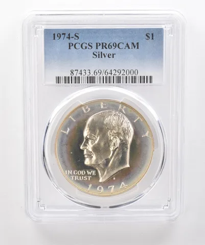 1974-S Eisenhower $1 Silver PR69 CAM PCGS Beautiful Tone *1953